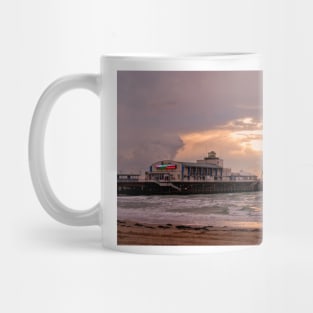 Bournemouth Pier And Beach Dorset England Mug